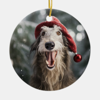 Scottish Deerhound Dog Christmas Ornament