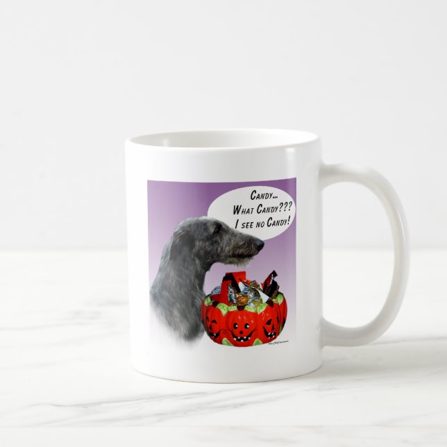 Scottish Deerhound Halloween Candy Coffee Mug (Right)
