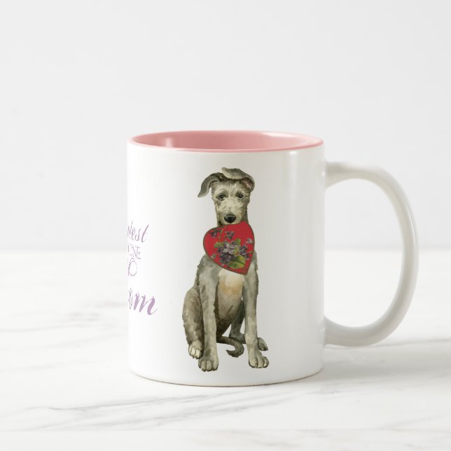 Scottish Deerhound Heart Mum Two-Tone Coffee Mug (Right)