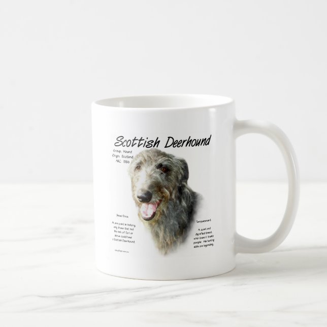 Scottish Deerhound History Design Coffee Mug (Right)