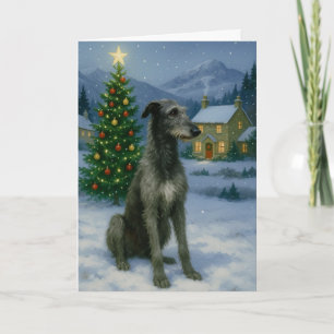 Scottish Deerhound Holiday Card