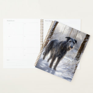 Scottish Deerhound Let It Snow Christmas Planner