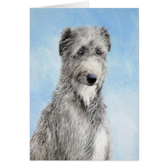 Scottish Deerhound Painting - Cute Original Dog Ar (Front)