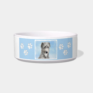 Scottish Deerhound Painting - Cute Original Dog Ar Bowl