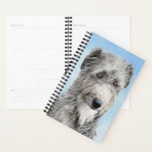 Scottish Deerhound Painting - Cute Original Dog Ar Planner