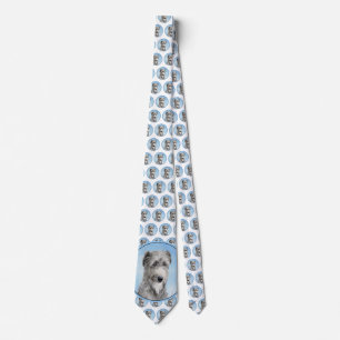 Scottish Deerhound Painting - Cute Original Dog Ar Tie
