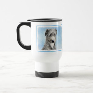 Scottish Deerhound Painting - Cute Original Dog Ar Travel Mug