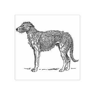Scottish Deerhound Rubber Stamp