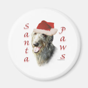 Scottish Deerhound Santa Paws Magnet