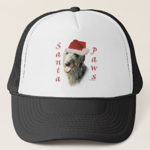 Scottish Deerhound Santa Paws Trucker Hat