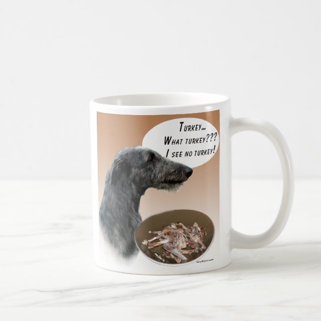 Scottish Deerhound Turkey Coffee Mug (Right)