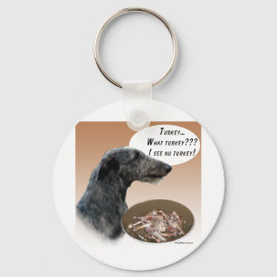 Scottish Deerhound Turkey Key Ring