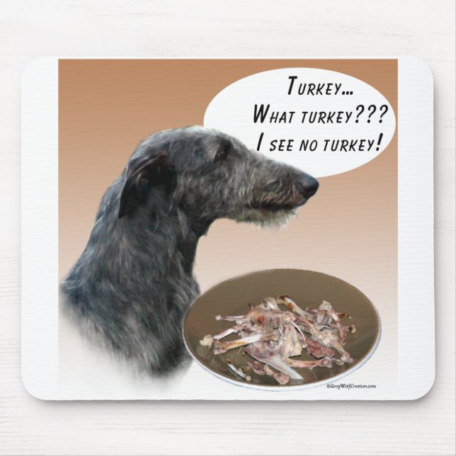 Scottish Deerhound Turkey Mouse Mat (Front)