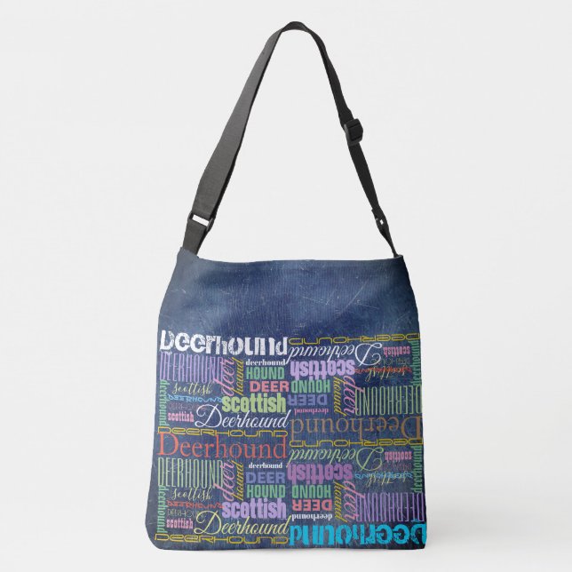 Scottish deerhound "Typo" Crossbody Bag (Back)