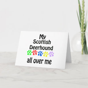 Scottish Deerhound Walks Design Holiday Card