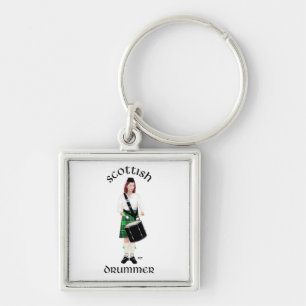 Scottish Drummer - Green Kilt Key Ring