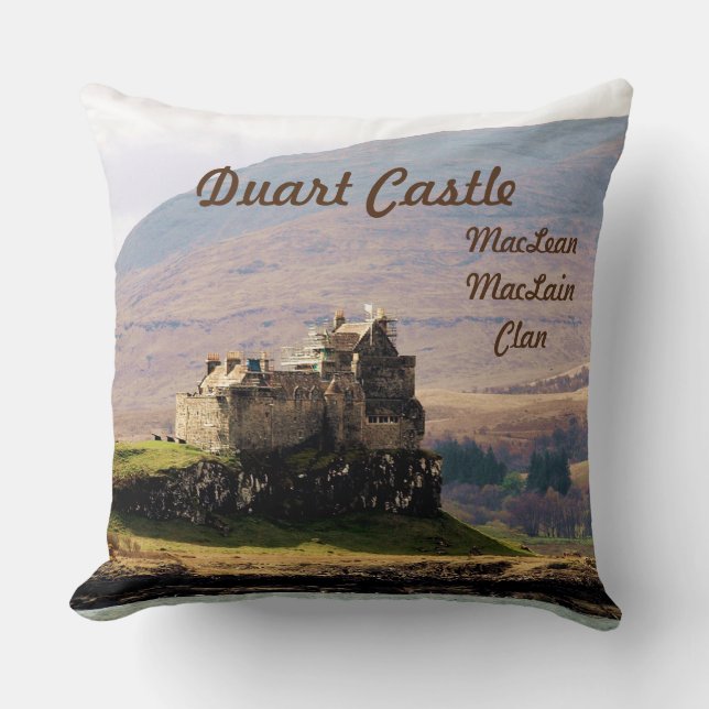Scottish Duart Castle – MacLean/MacLain Clan Cushion (Front)