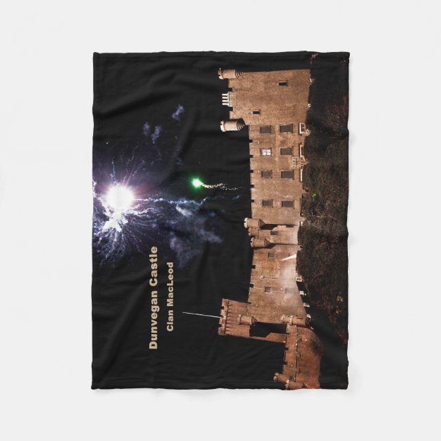 Scottish Dunvegan Castle - Clan MacLeod Fleece Blanket (Front)