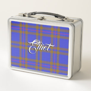 Scottish Eats! Clan Elliot Tartan Plaid Metal Lunch Box