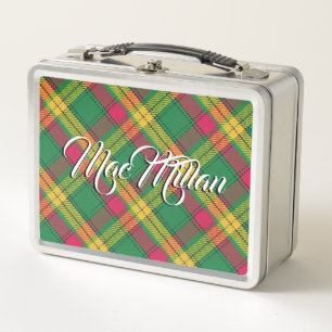 Scottish Eats! Clan MacMillan Tartan Plaid Metal Lunch Box