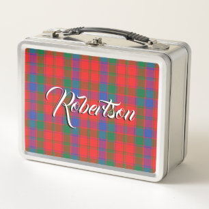 Scottish Eats! Clan Robertson Tartan Plaid Metal Lunch Box