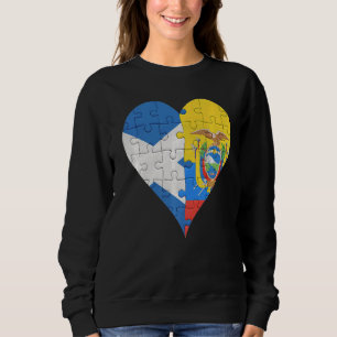 Scottish Ecuadorian Flag Heart Sweatshirt
