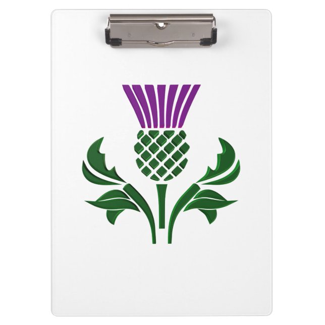 Scottish emblem thistle clipboard (Front)