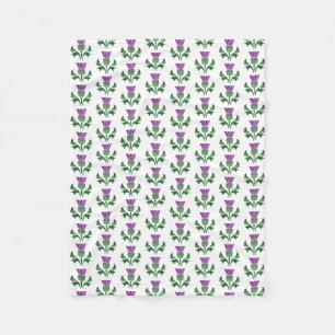 Scottish emblem thistle fleece blanket