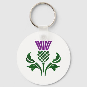 Scottish emblem thistle key ring