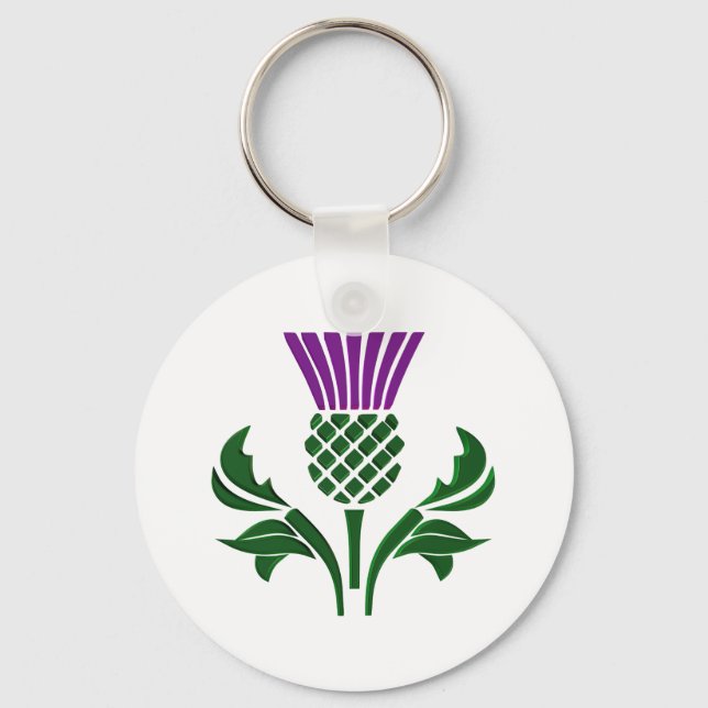 Scottish emblem thistle key ring (Front)