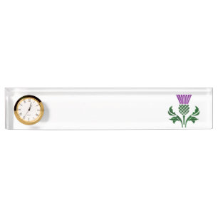 Scottish emblem thistle nameplate