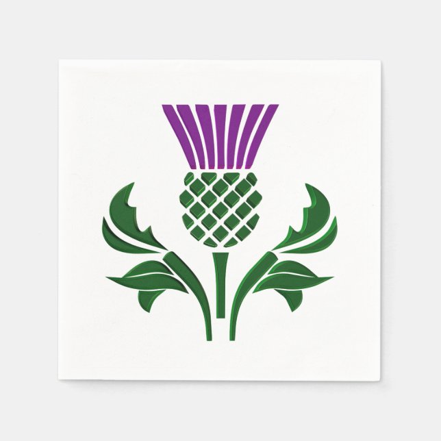 Scottish emblem thistle napkin (Front)