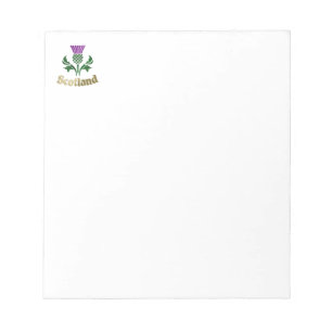 Scottish emblem thistle notepad
