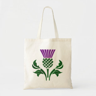 Scottish emblem thistle tote bag