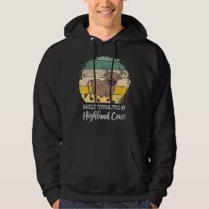 Scottish Farm Animal Farmer Highland Cow Hoodie