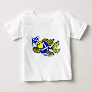 Scottish Fish with Scottish Flag Patriotic Baby T-Shirt