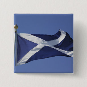 Scottish Flag 15 Cm Square Badge