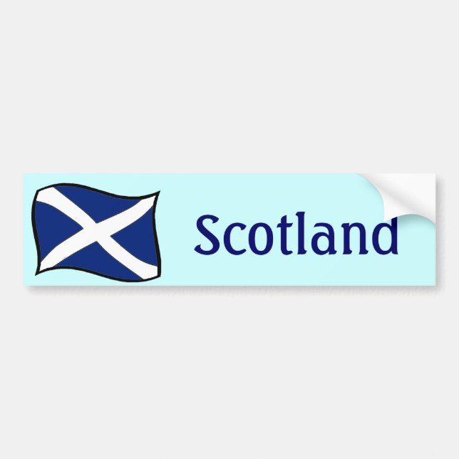 Scottish Flag Bumper Sticker (Front)