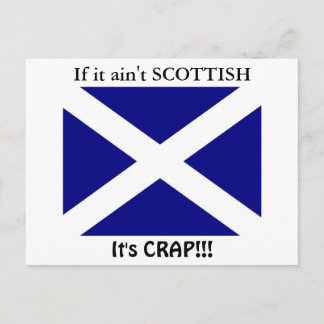Scottish Flag clothing Postcard