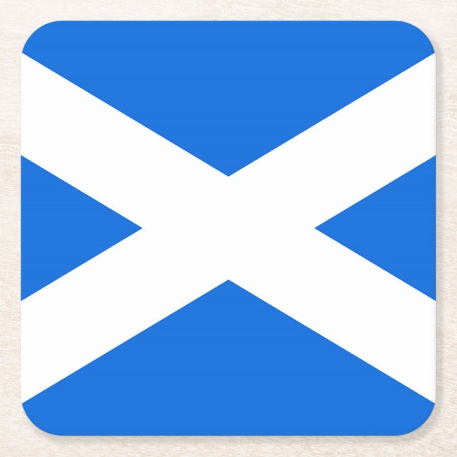Scottish Flag coastercnt Square Paper Coaster (Front)