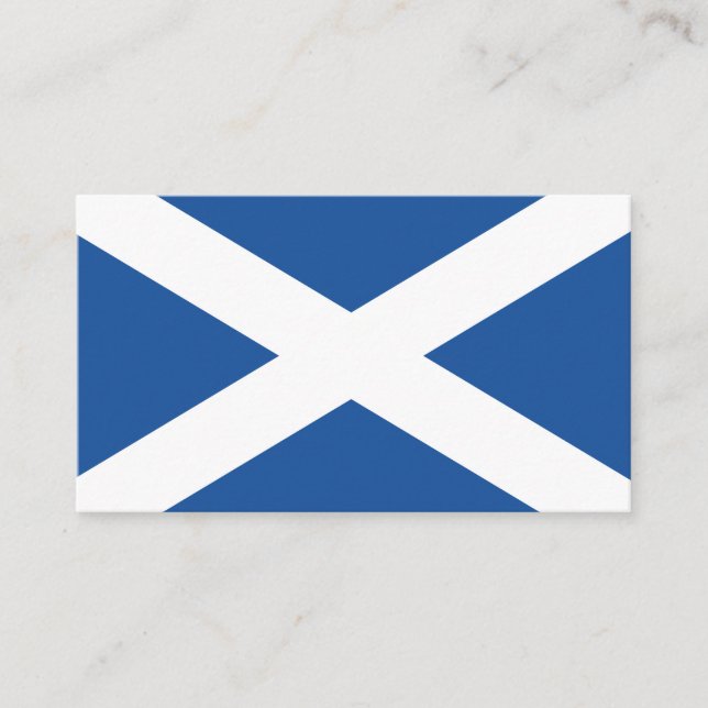 Scottish flag custom business card template (Front)