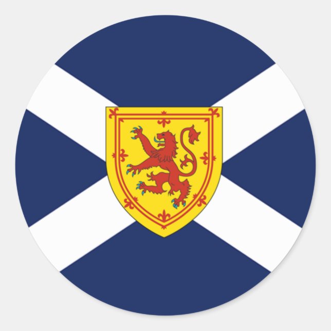 Scottish flag design classic round sticker (Front)