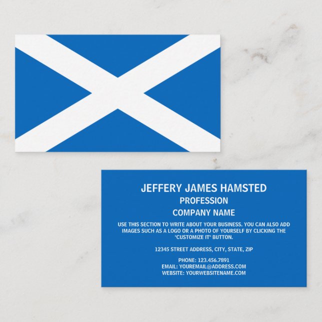 Scottish Flag, Flag of Scotland Business Card (Front/Back)