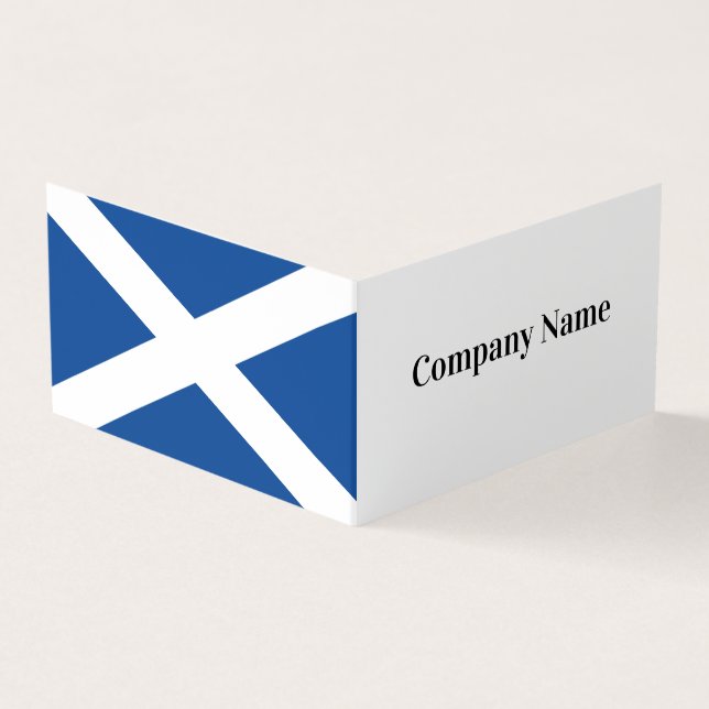 Scottish flag folded business card template (Outside)