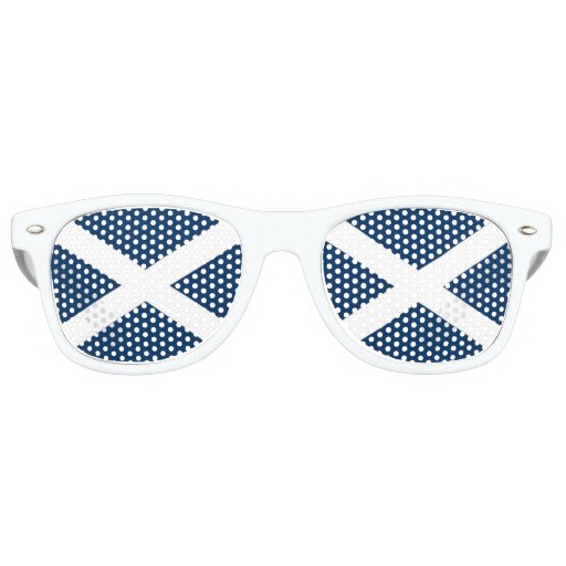 Scottish Flag Fun White Glasses