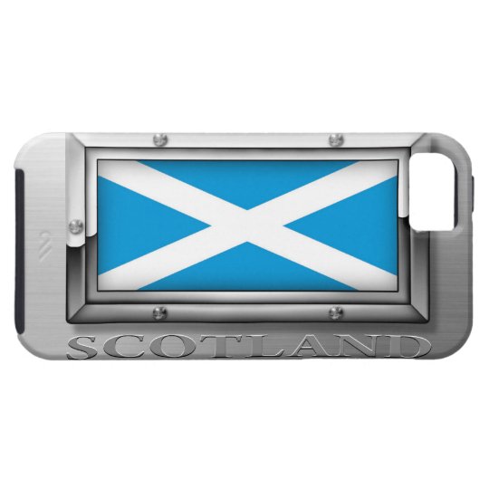 Scottish Flag in Steel Frame iPhone 5 Case