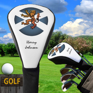 Scottish Flag, Lion & Monogrammed Golf Clubs Cover