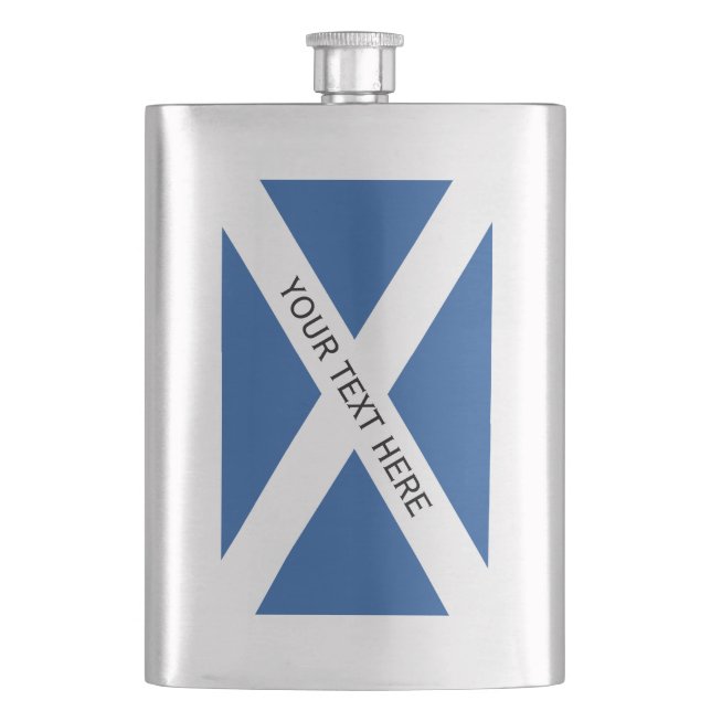Scottish flag of Scotland custom drink flask gift (Front)