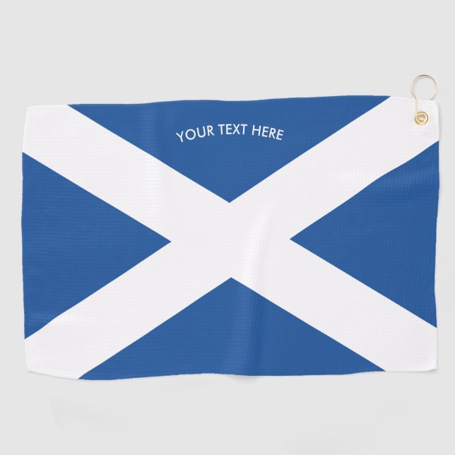 Scottish flag of Scotland custom golf towel gift (Horizontal)