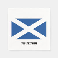 Scottish flag of Scotland custom party napkins